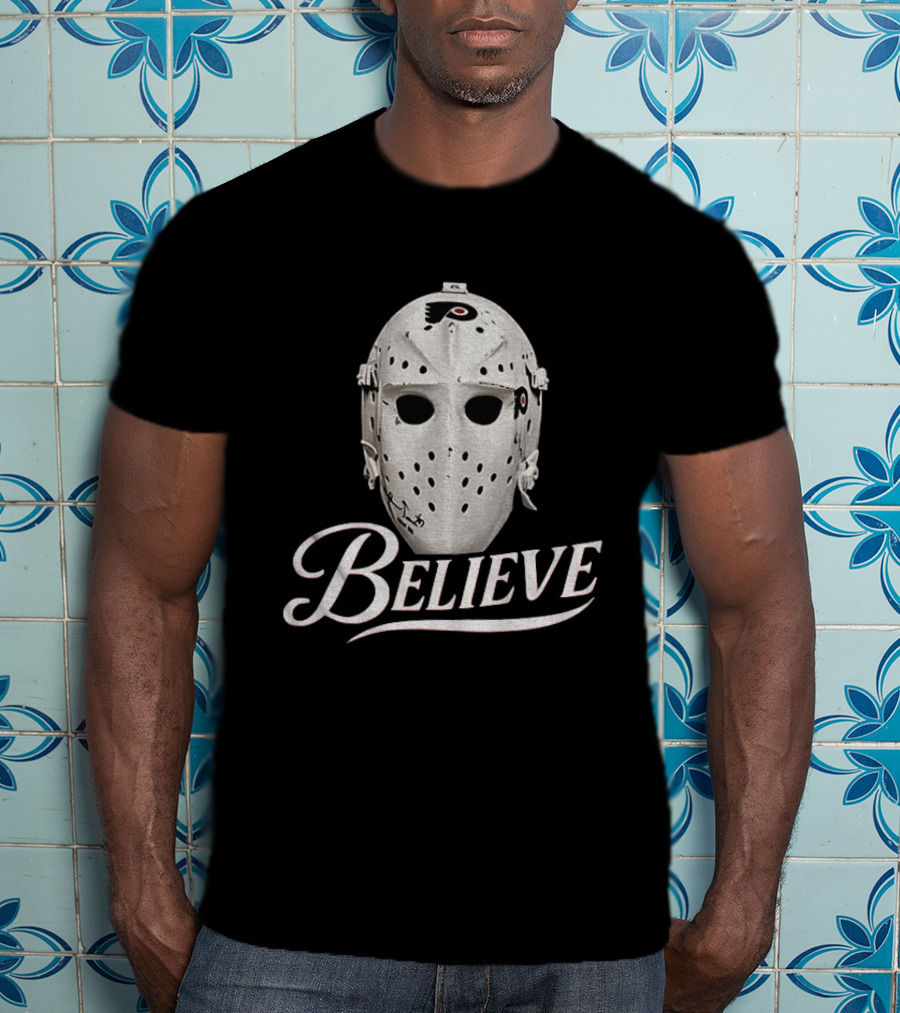 Believe Jason Voorhees Hockey Mask Philadelphia Flyers NHL 2026 T-Shirt