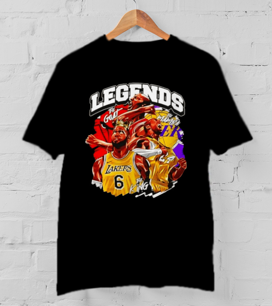 Legends The Goat Mamba King Lakers 24 6 T-Shirt