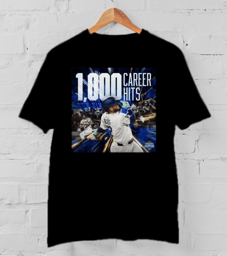 1000 Career Hits Dodgers MLB Champions Celebrating Milestone T-Shirt