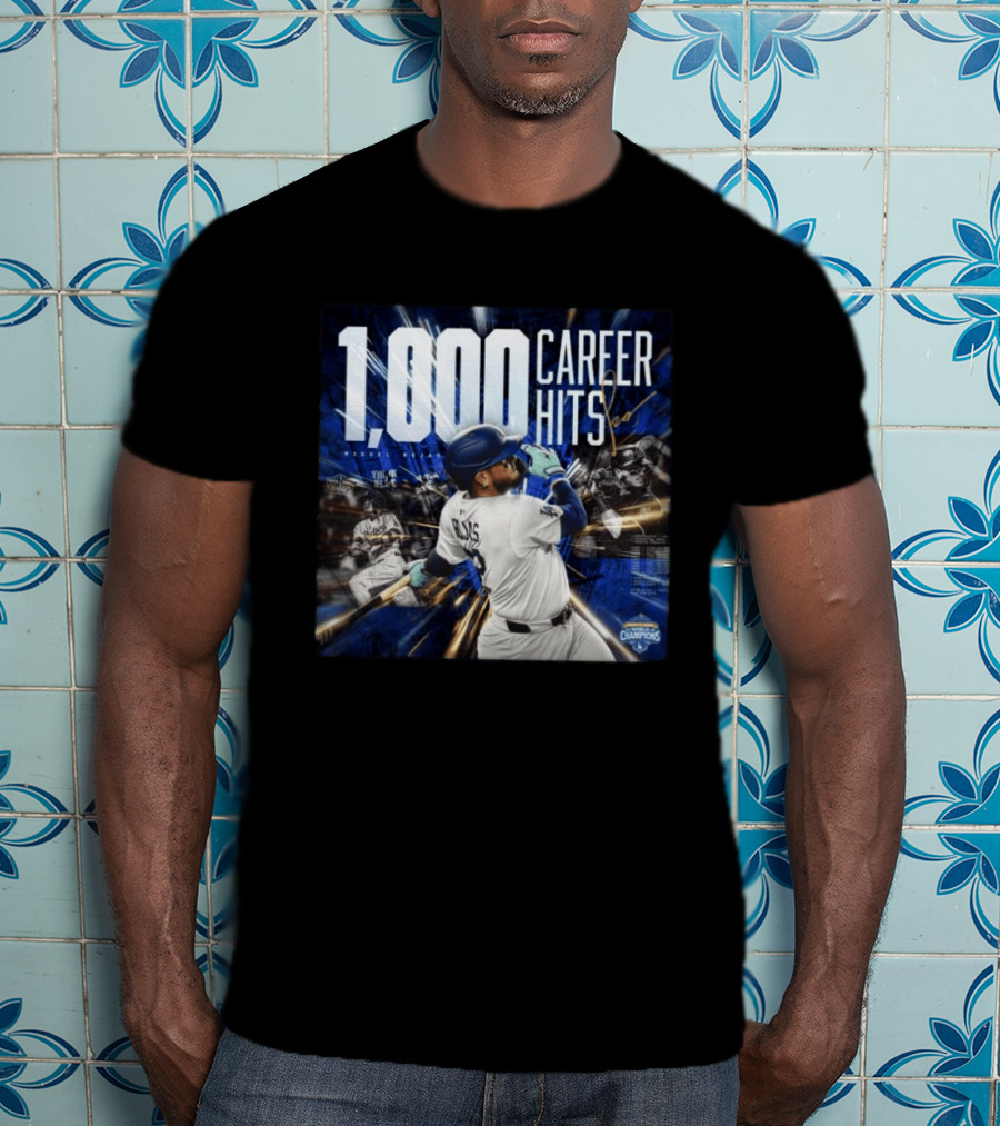1000 Career Hits Dodgers MLB Champions Celebrating Milestone T-Shirt