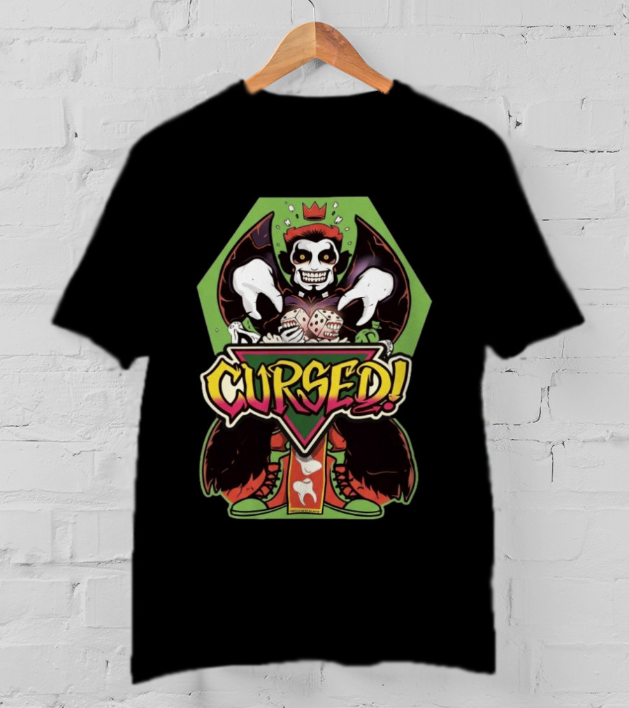 Danhausen Cursed Nation Green Hexagon Joker With Dice T-Shirt
