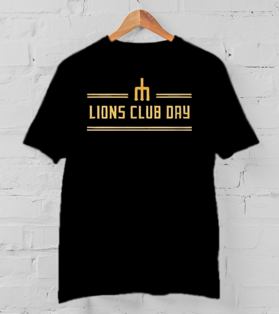 Seattle Mariners Lions Club Day Baseball Event Merchandising T-Shirt