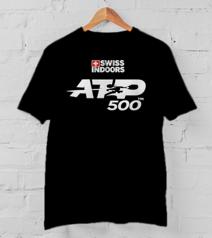Swiss Indoors ATP 500 Tennis Tournament Logo With Swiss Cross T-Shirt