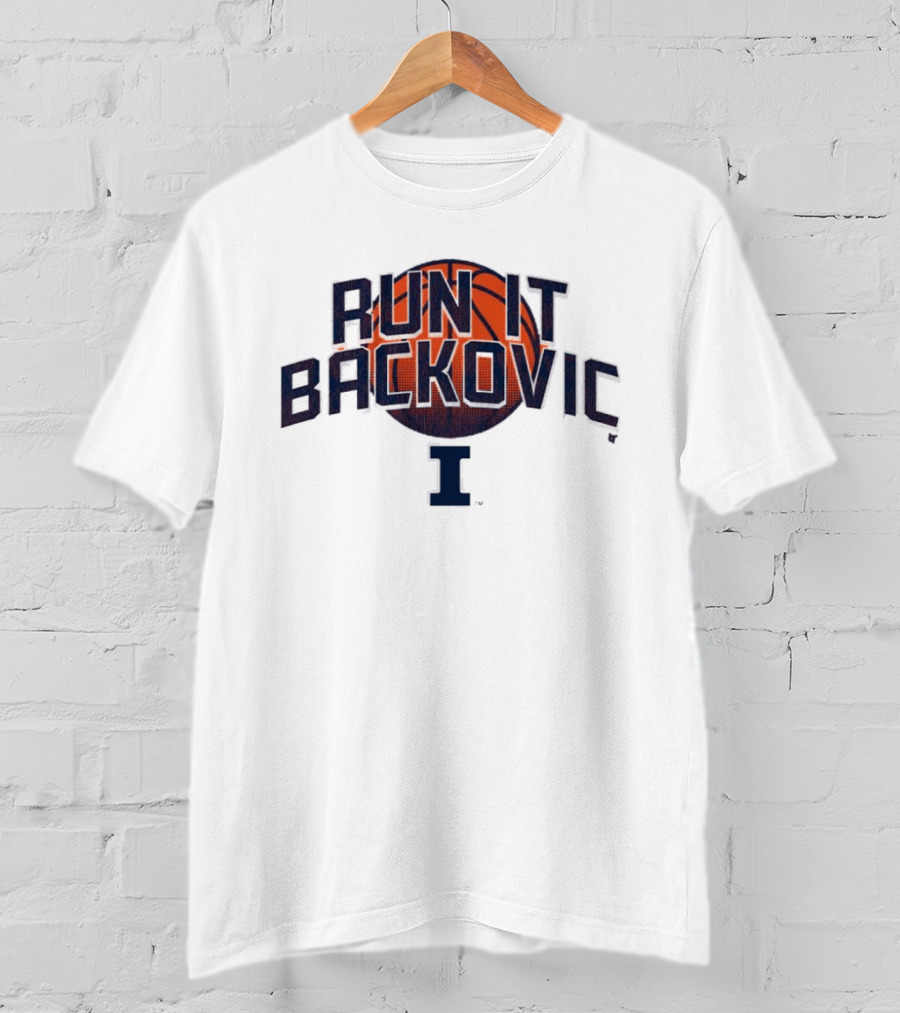 Illinois Basketball Run It Backovic Basketball I T-Shirt