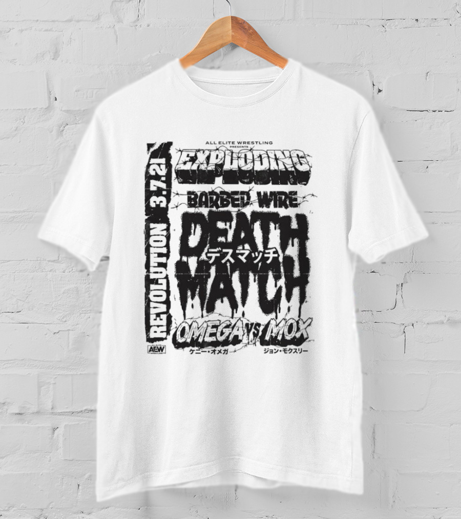 AEW Revolution 3:21 Exploding Barbed Wire Death Match Omega Vs Moxley T-Shirt