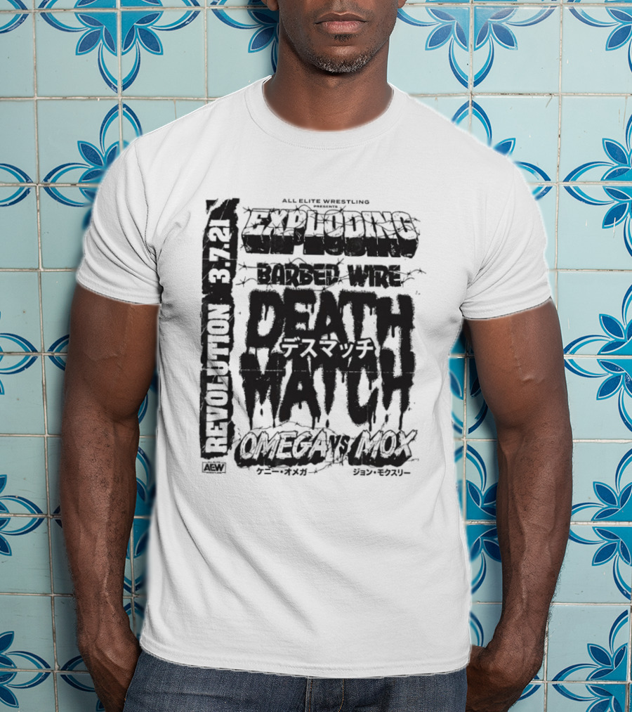 AEW Revolution 3:21 Exploding Barbed Wire Death Match Omega Vs Moxley T-Shirt