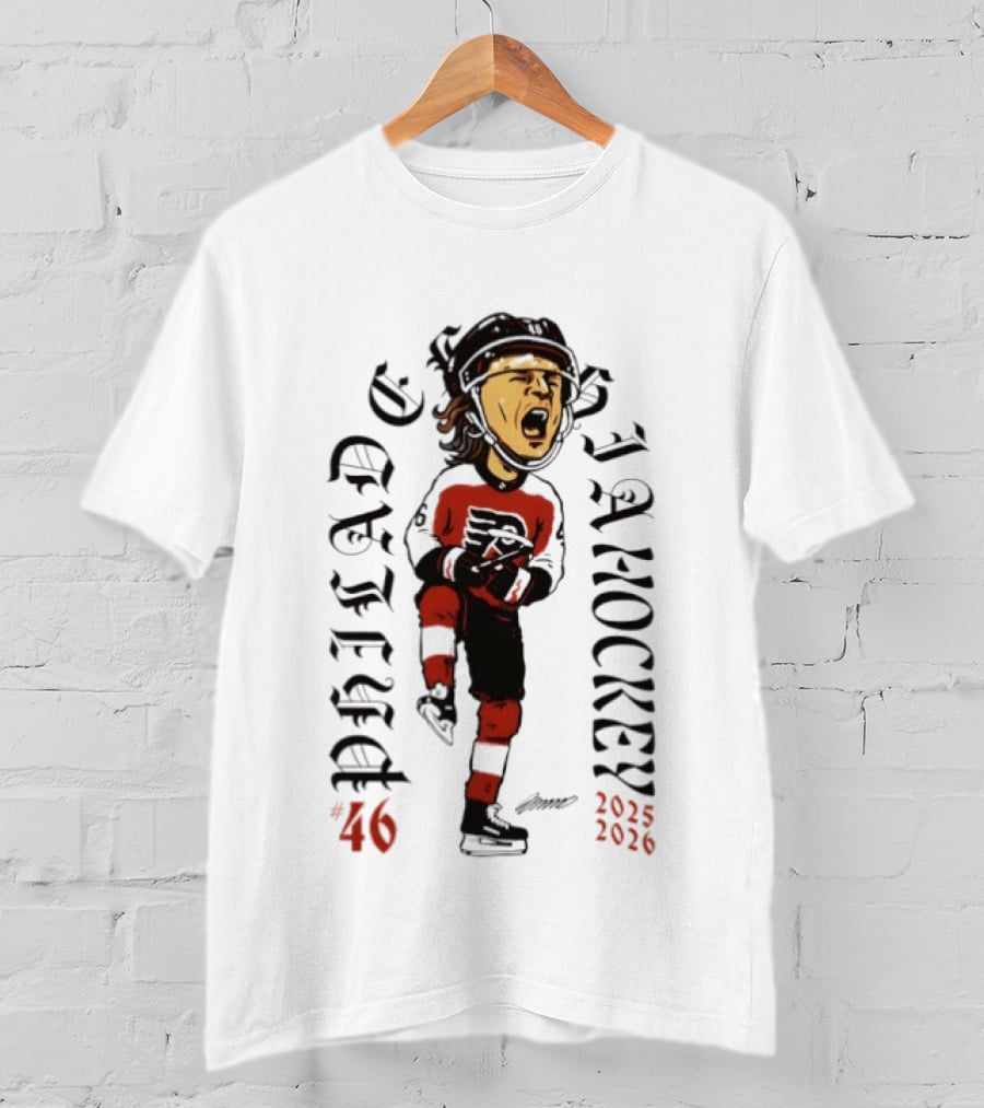 Philadelphia Hockey 46 Trevor Zegras 2025 2026 NHL T-Shirt
