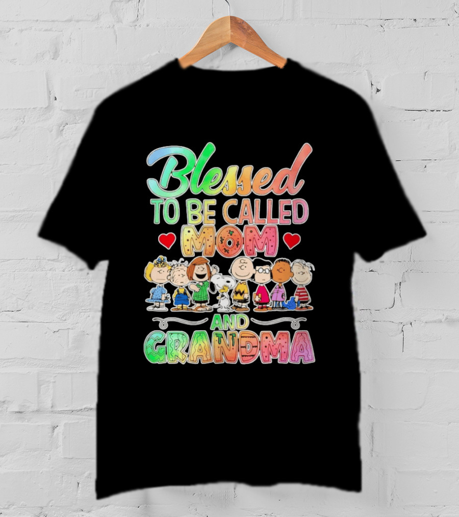 Blessed To Be Called Mom And Grandma Peanuts Characters T-Shirt