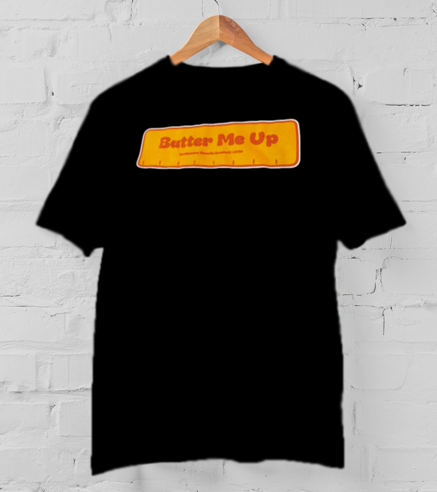 Butter Me Up Montgomery Biscuits Baseball 2026 Yellow Banner T-Shirt
