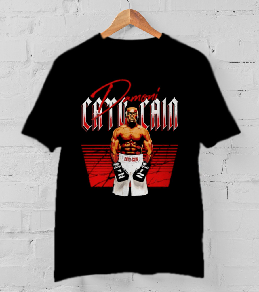 Damoni Cato Cain Boxing Fighter Zuffa Posed In Green Gloves T-Shirt