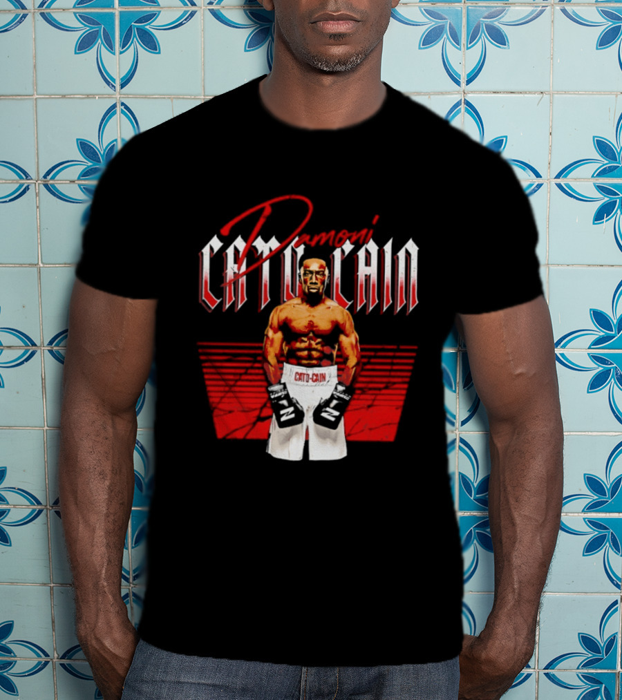 Damoni Cato Cain Boxing Fighter Zuffa Posed In Green Gloves T-Shirt