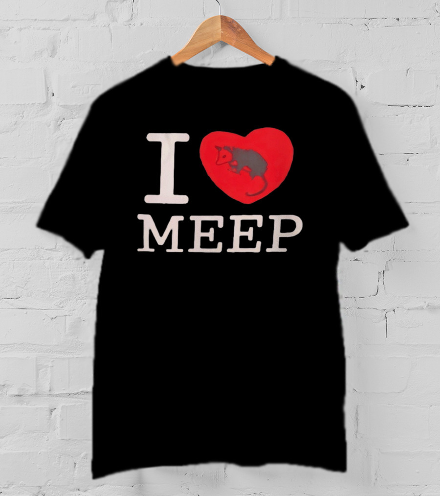 I Love Meep Red Heart Opossum T-Shirt