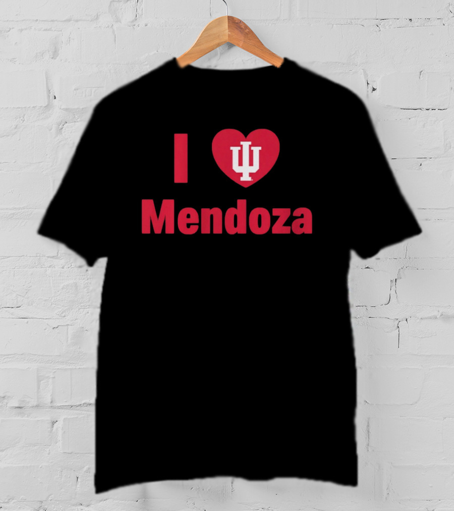 Indiana Hoosiers Football I Love IU Mendoza T-Shirt
