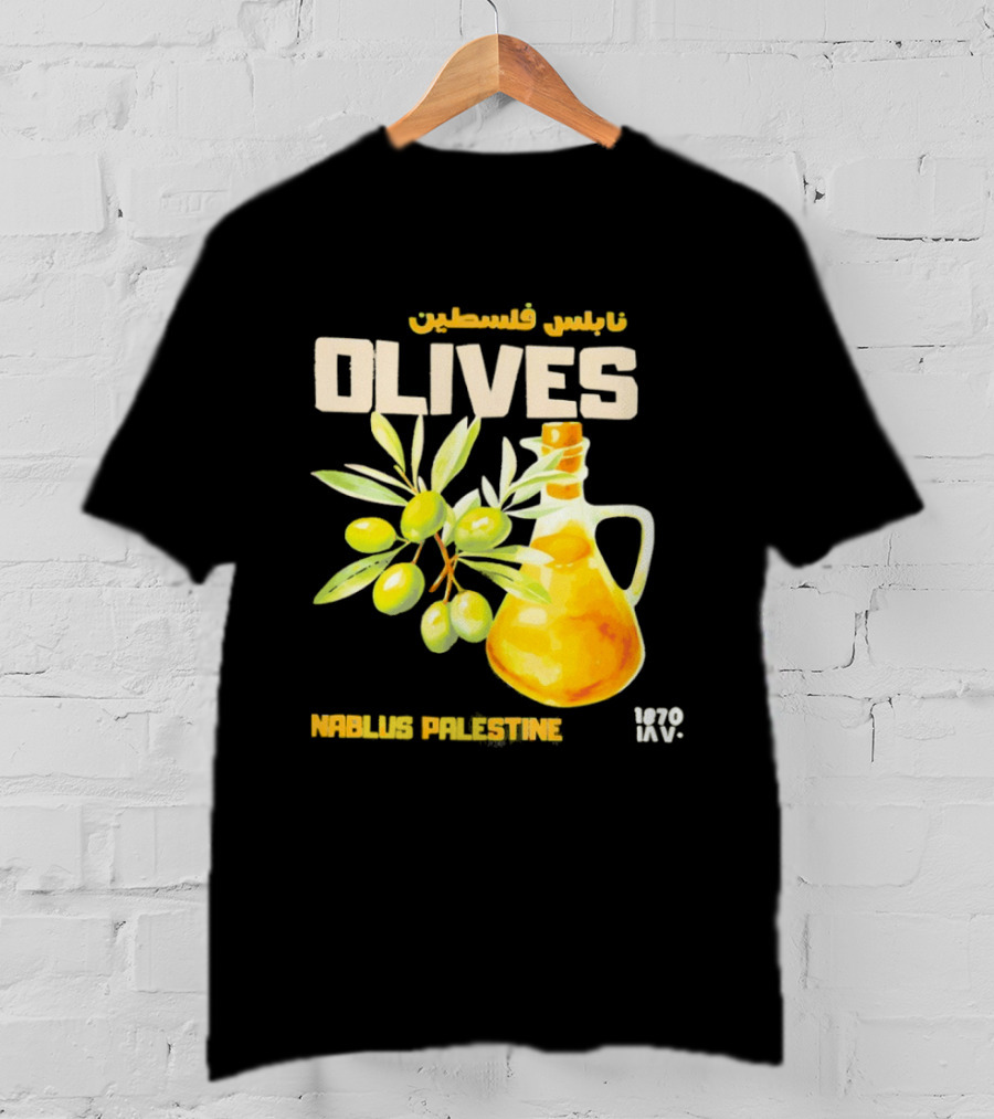 Nablus Palestine Olives 1870 Vintage Olive Oil Heritage T-Shirt
