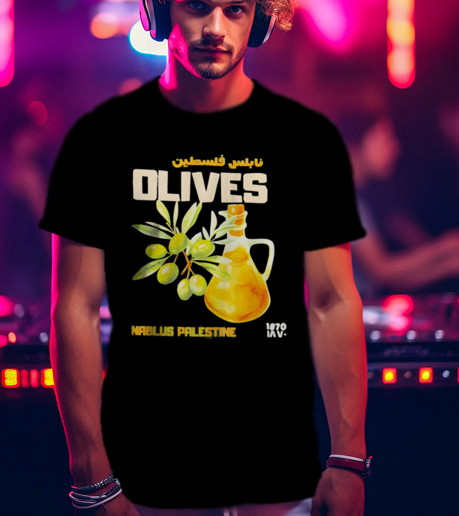 Nablus Palestine Olives 1870 Vintage Olive Oil Heritage T-Shirt