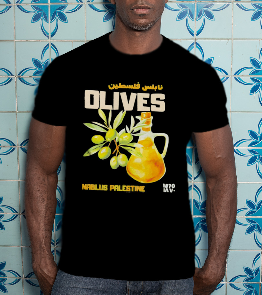 Nablus Palestine Olives 1870 Vintage Olive Oil Heritage T-Shirt