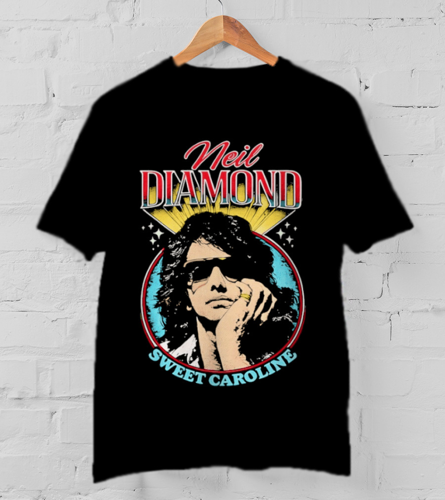 Neil Diamond Sweet Caroline Retro Starburst 70s T-Shirt