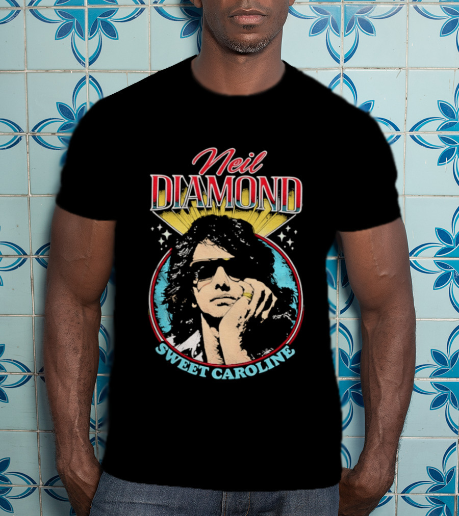 Neil Diamond Sweet Caroline Retro Starburst 70s T-Shirt