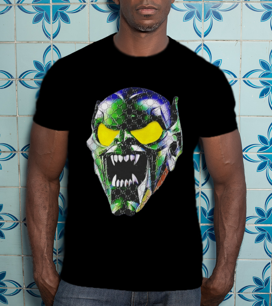 Spider Man Green Goblin Fierce Face With Distinct Texture T-Shirt
