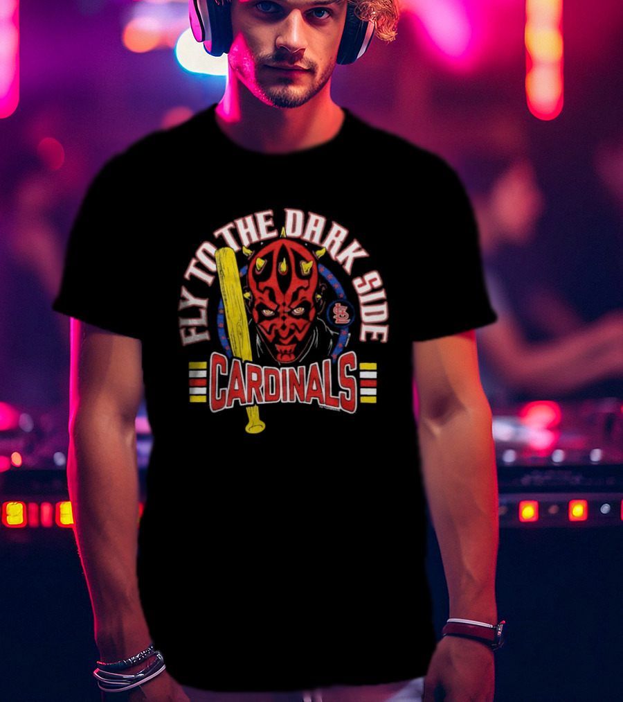 Star Wars X MLB St. Louis Cardinals Fly To The Dark Side Darth Maul T-Shirt