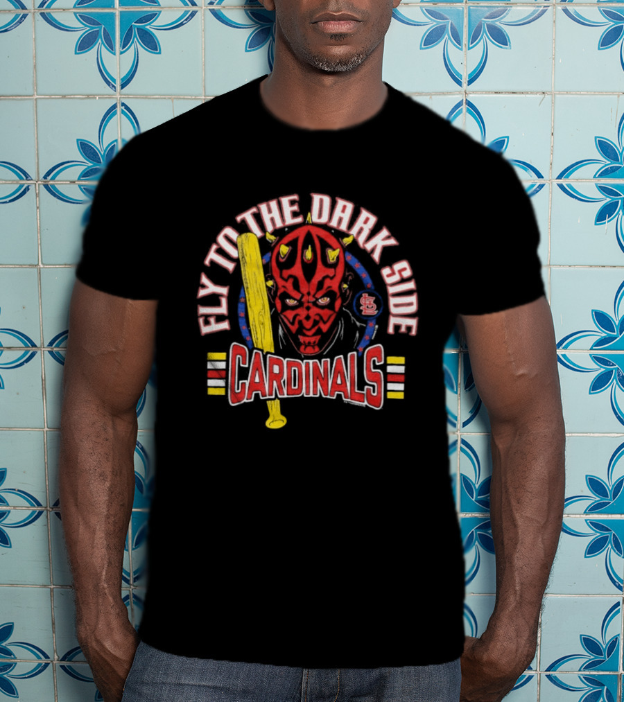 Star Wars X MLB St. Louis Cardinals Fly To The Dark Side Darth Maul T-Shirt