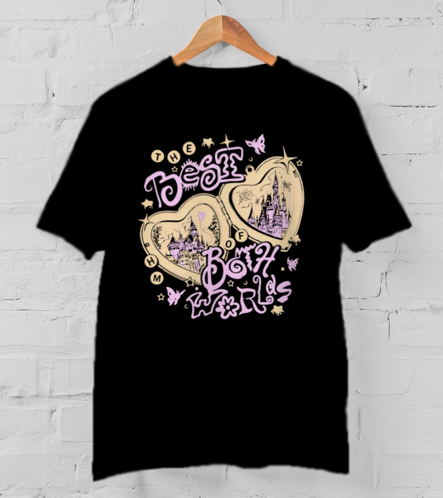 The Best Of Both Worlds Hearts Butterflies Castle Stars T-Shirt