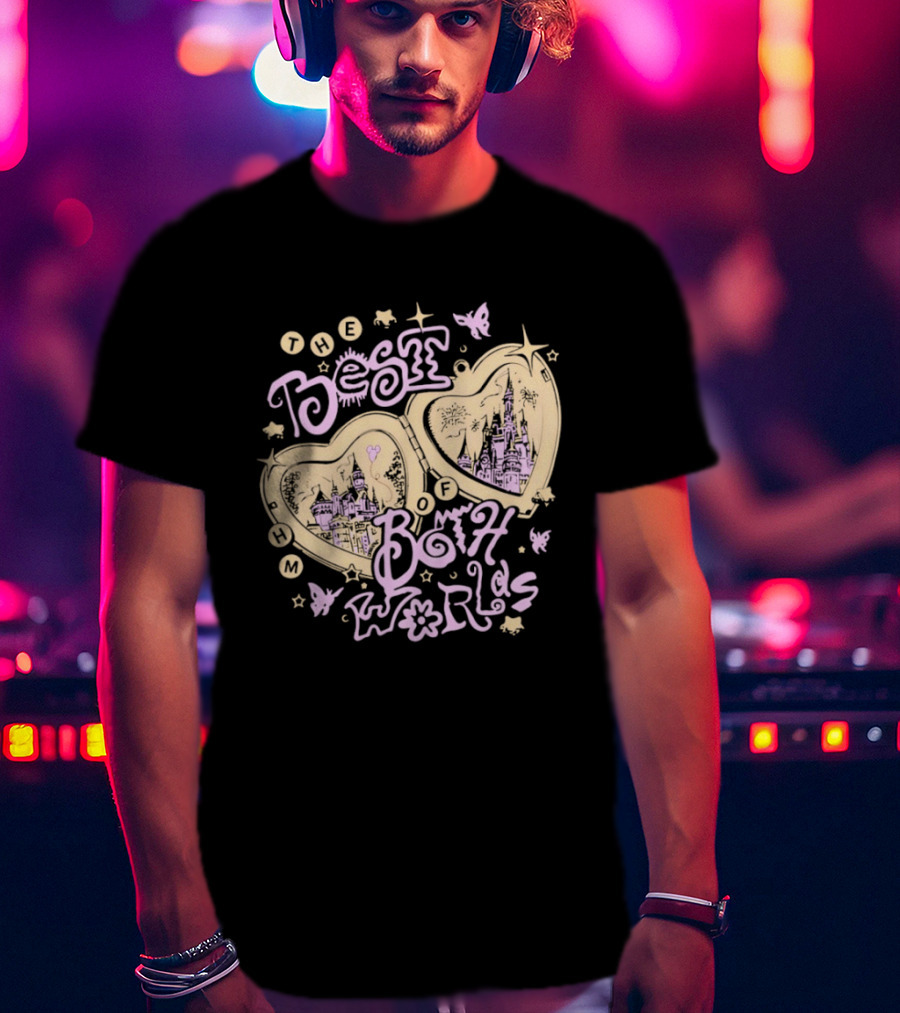 The Best Of Both Worlds Hearts Butterflies Castle Stars T-Shirt