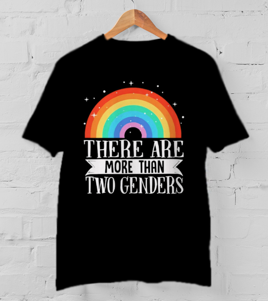 There Are More Than Two Genders Rainbow Pride LGBTQ+ Awareness T-Shirt