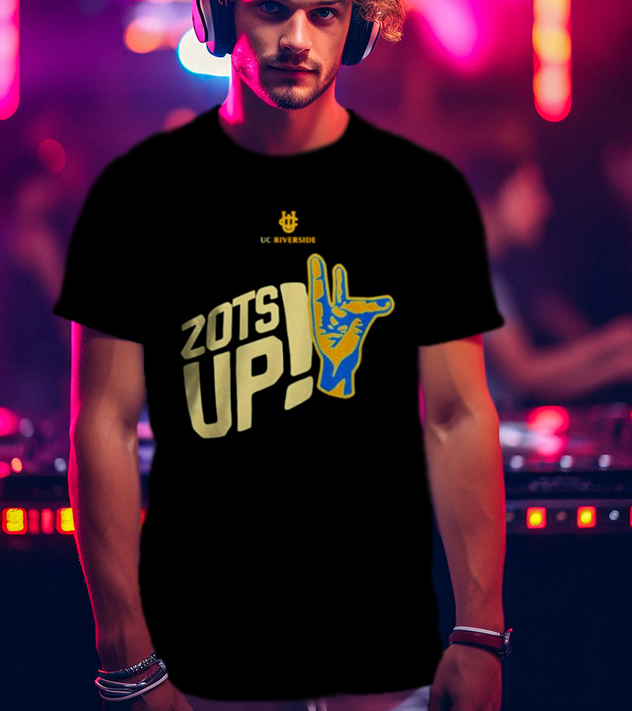 UC Riverside Zot Hand Sign Zots Up T-Shirt