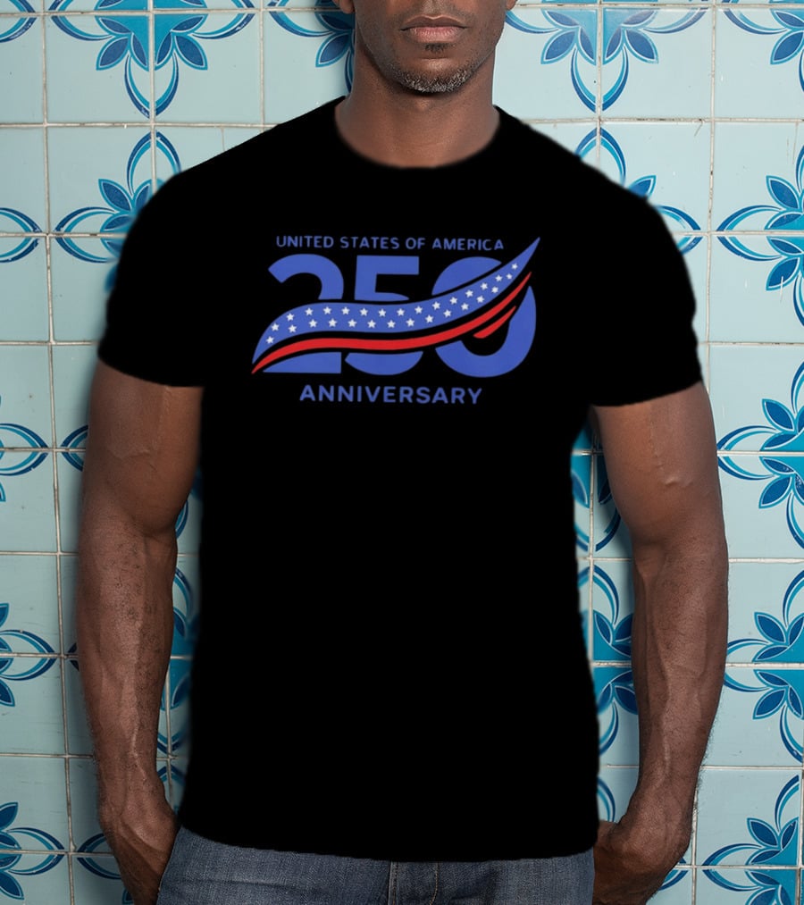 United States Of America 250 Anniversary Semiquincentennial Flag Stars And Stripes T-Shirt