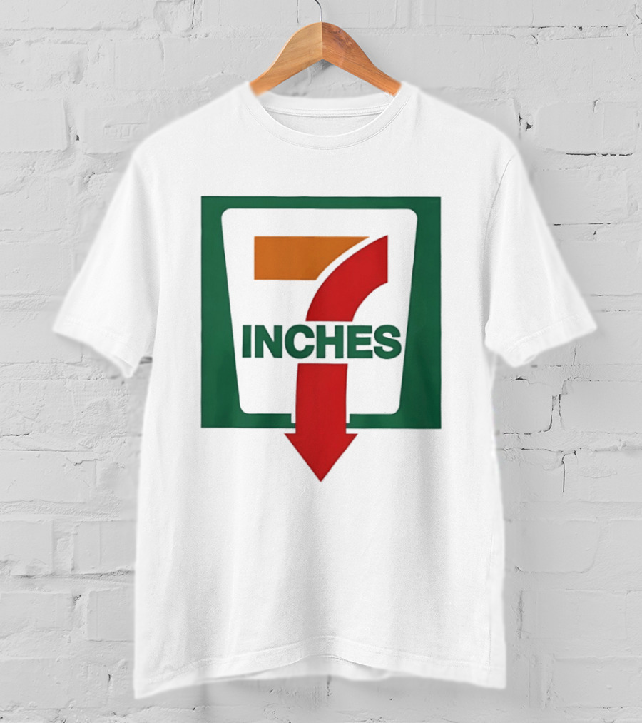 7 Inches Down Arrow Logo In Green And Red T-Shirt