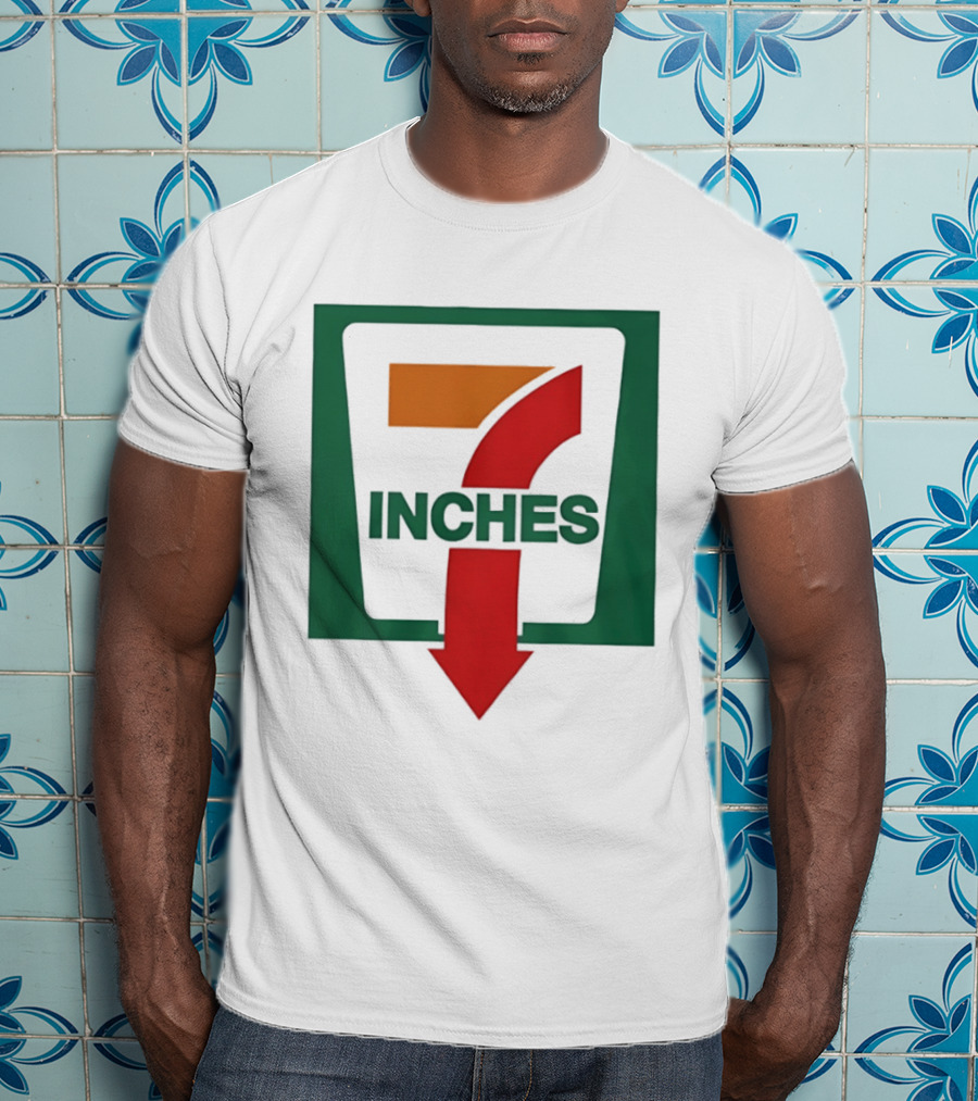 7 Inches Down Arrow Logo In Green And Red T-Shirt