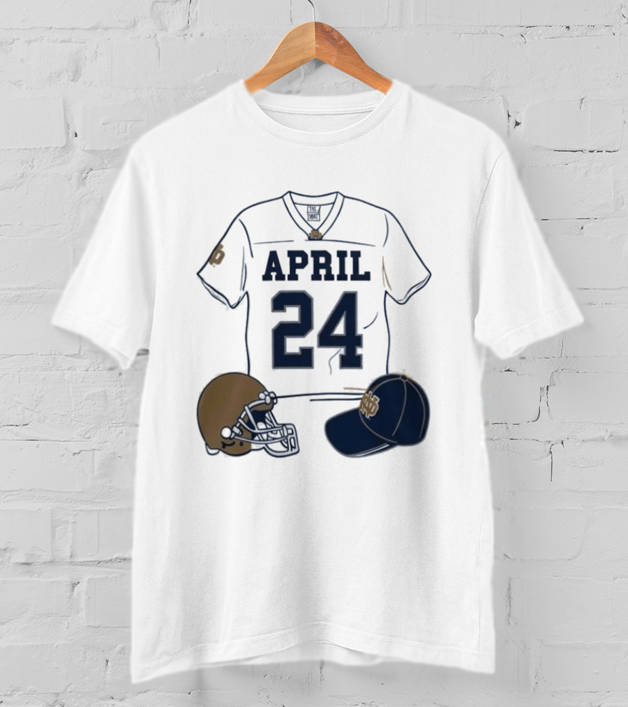 Notre Dame April 24 Football Jersey 2026 T-Shirt