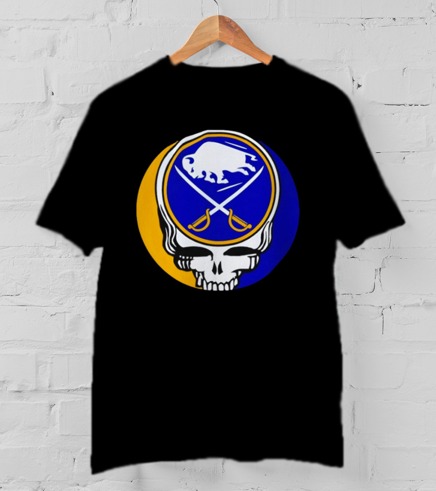 Buffalo Sabres Grateful Dead Steal Your Face Hockey 2026 Collaboration T-Shirt