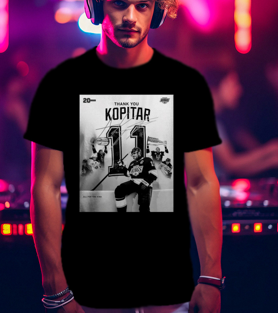 Thank You Kopitar 11 Los Angeles Kings All For The King 20 Seasons T-Shirt