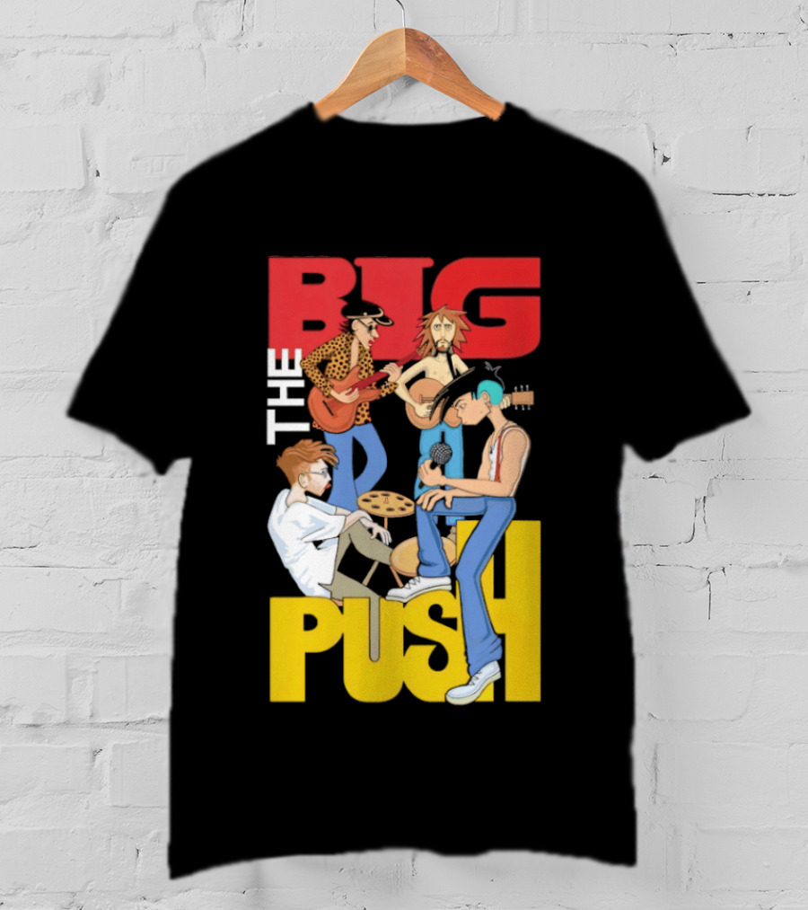 The Big Push Band Colorful Animation With Musical Instruments T-Shirt