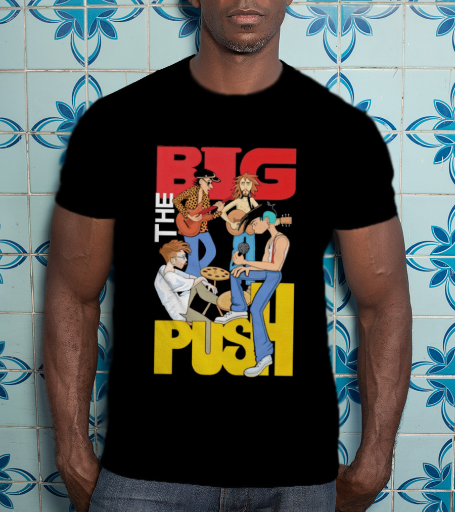 The Big Push Band Colorful Animation With Musical Instruments T-Shirt