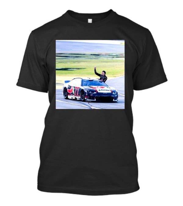Carson Hocevar First Win Nascar Cup Series 2026 Talladega Number 77 Car Victory Celebrating Dente T-Shirt