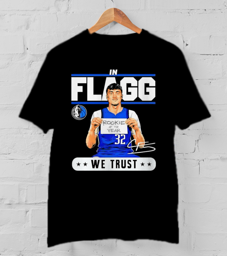 Cooper Flagg Dallas Mavericks Rookie In Flagg We Trust Basketball 32 T-Shirt