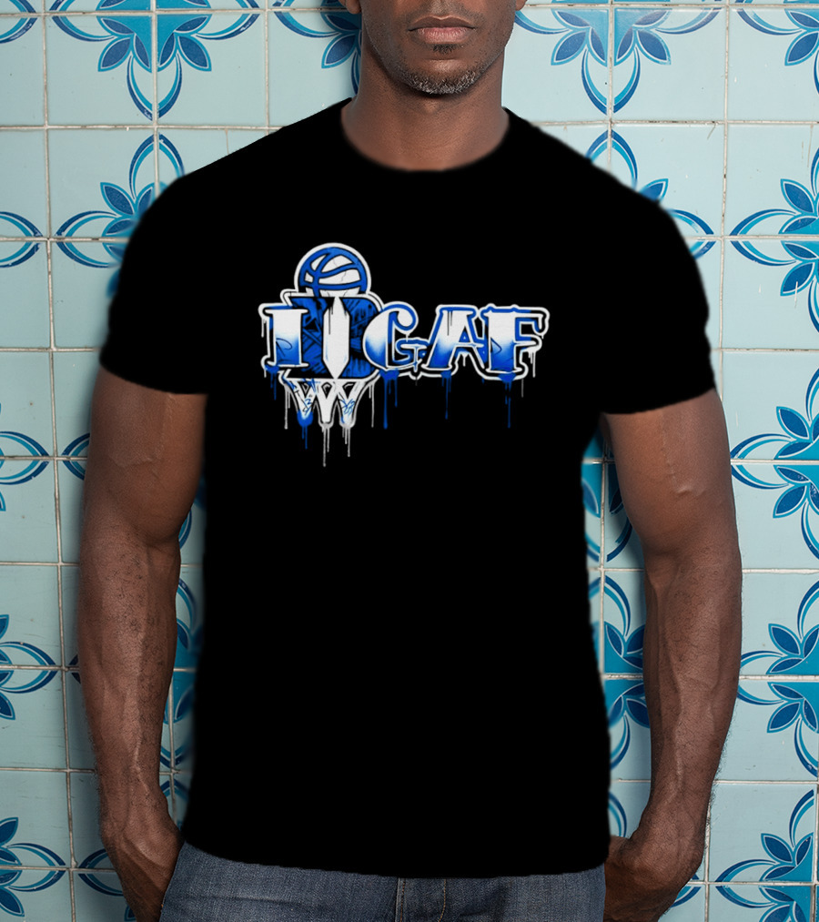 IDGAF Duke Basketball Graffiti Style Blue Devils T-Shirt