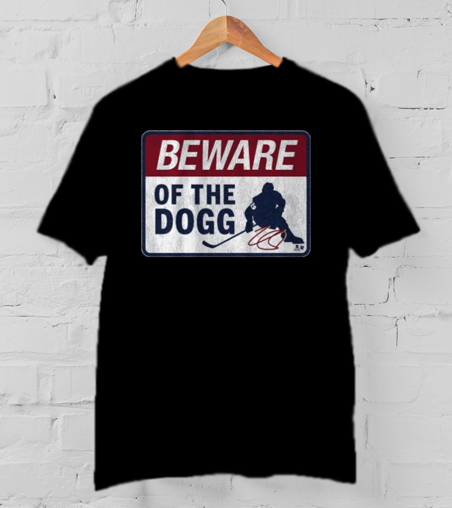 Beware Of The Dogg Hockey Silhouette Number 29 Nathan MacKinnon Signature T-Shirt