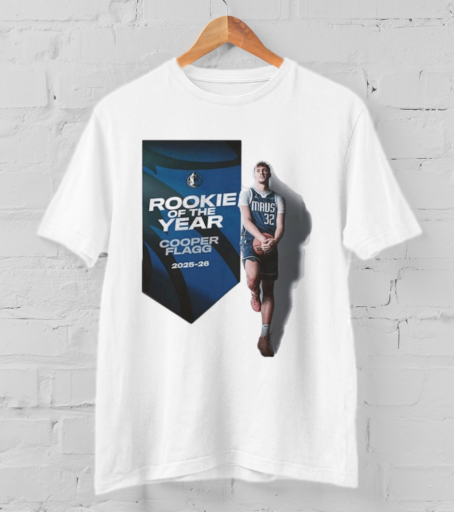 Rookie Of The Year Cooper Flagg 2025 26 Dallas Mavericks Mavs 32 T-Shirt