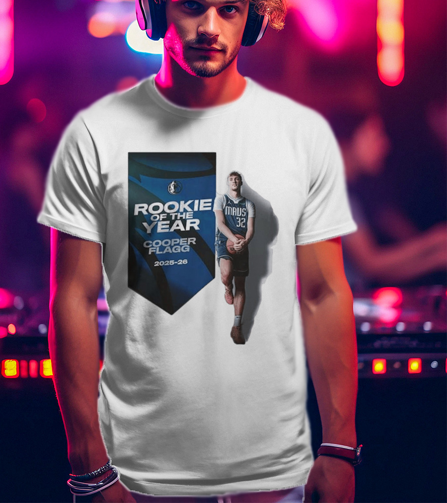 Rookie Of The Year Cooper Flagg 2025 26 Dallas Mavericks Mavs 32 T-Shirt
