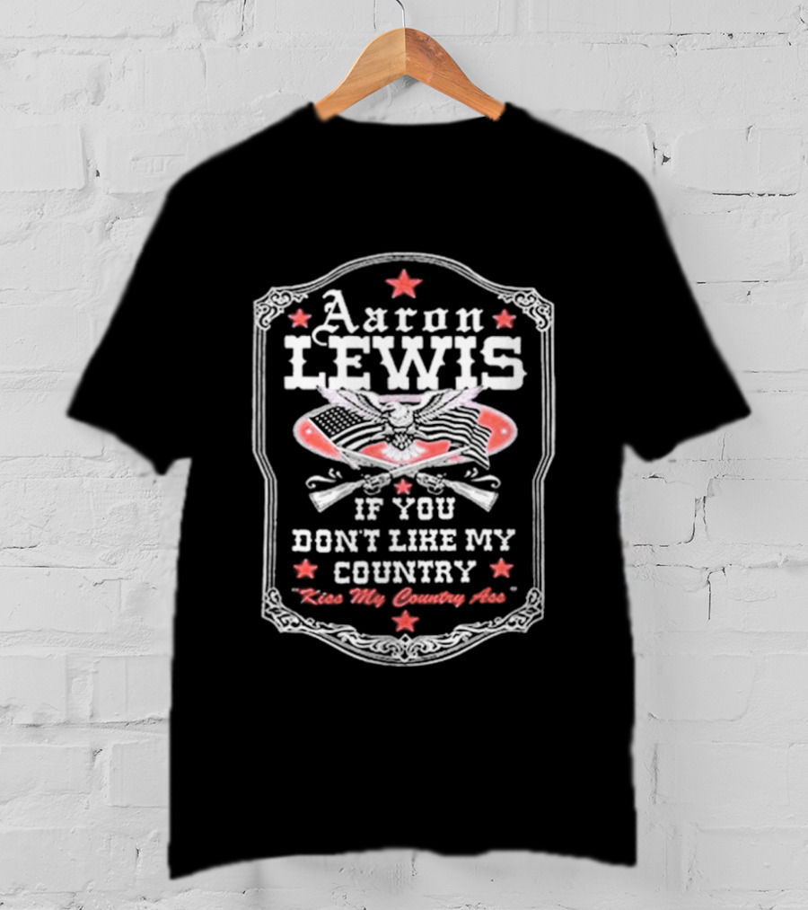 Aaron Lewis If You Don't Like My Country Leave Guitar Wings T-Shirt