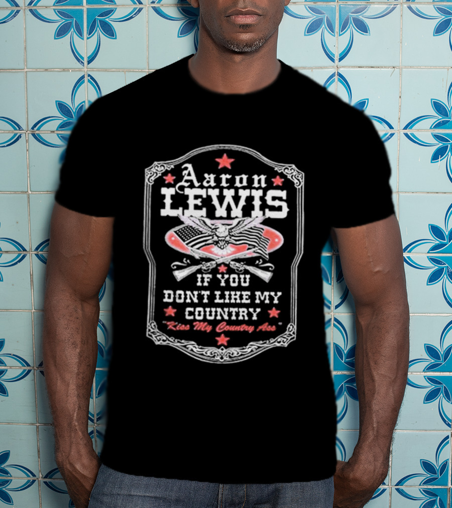 Aaron Lewis If You Don't Like My Country Leave Guitar Wings T-Shirt