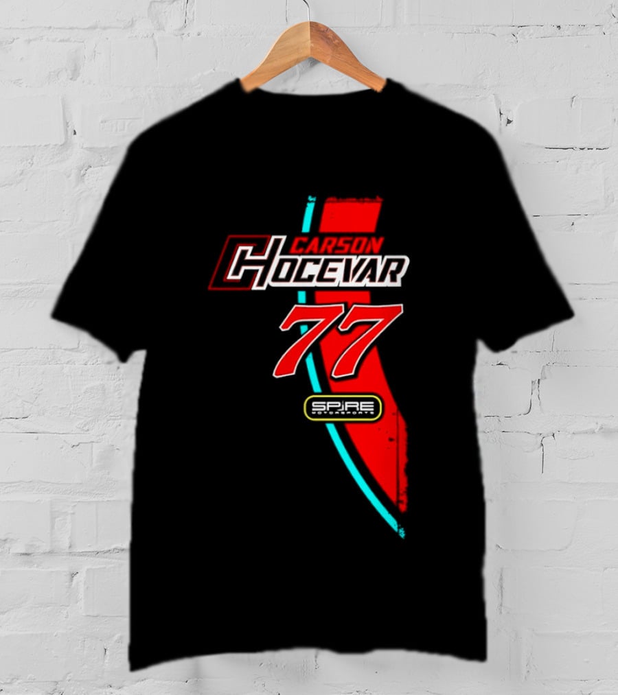 Carson Hocevar 77 Red Blue Spire Motorsports Nascar 2026 T-Shirt