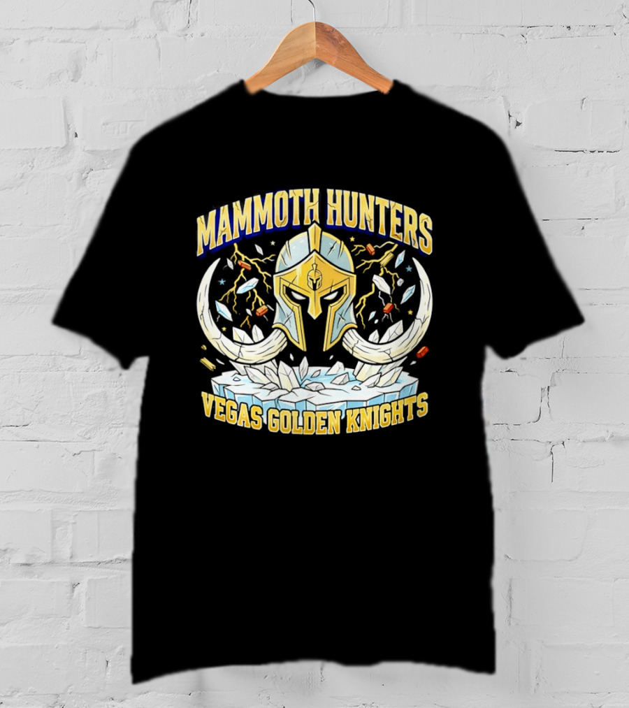 Mammoth Hunters Vegas Golden Knights Ice Hockey Helmet Ice T-Shirt