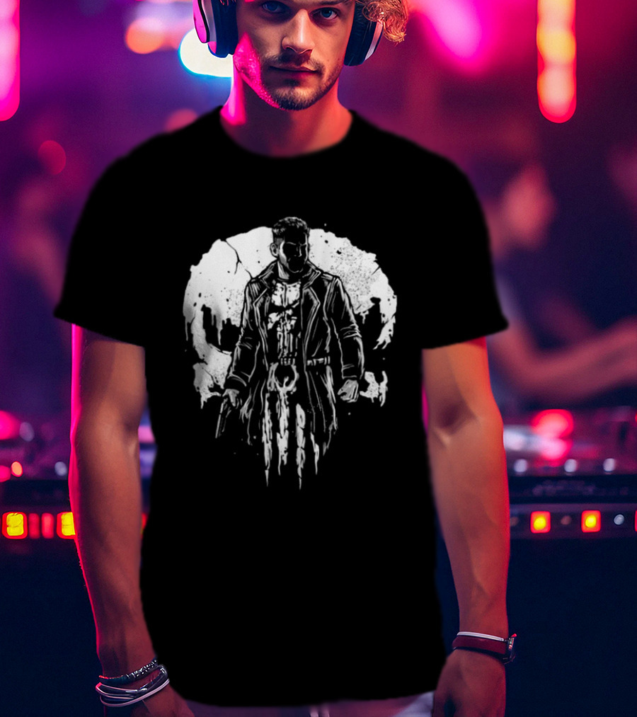 Frank Castle Aka Punisher He Who Punishes Iconic Vigilante Symbol Merchandise T-Shirt