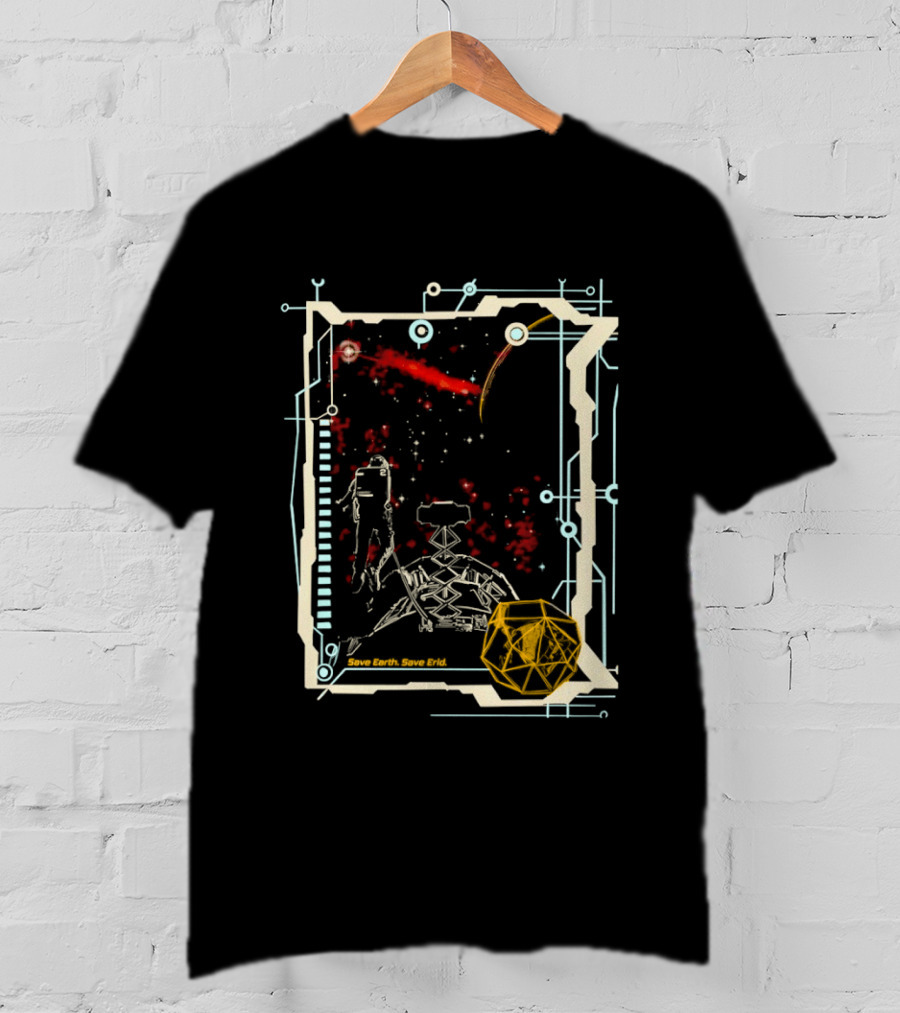 Project Hail Mary Rocky Grace Save Earth Save Erid Retro Sci Fi Circuitry T-Shirt
