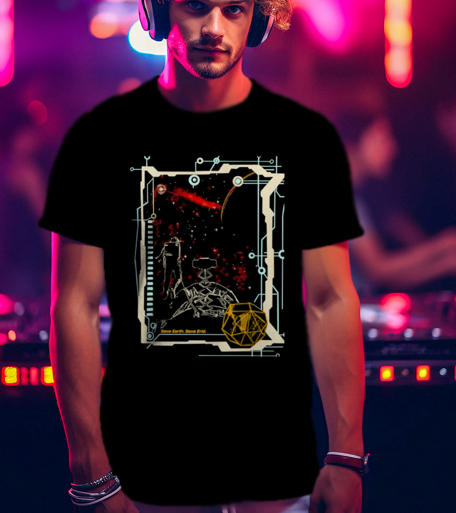 Project Hail Mary Rocky Grace Save Earth Save Erid Retro Sci Fi Circuitry T-Shirt